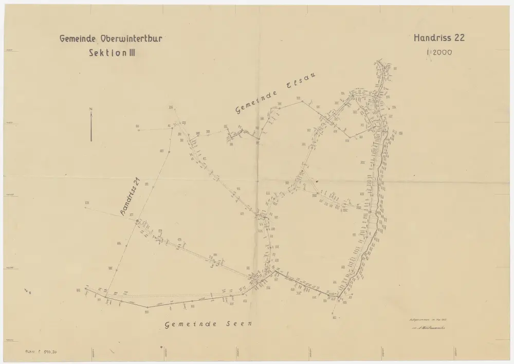 Winterthur, Seen, Oberwinterthur: Staatswaldungen: Oberwinterthur: Sektion III (Höll); Grundriss (Nr. 22)