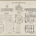 Das Bauernhaus im Kanton Zürich: Hombrechtikon: Haus von Herrn J. Höhn in Hinterschlatt; Ansichten, Grundriss und Querschnitt (Nr. 40)