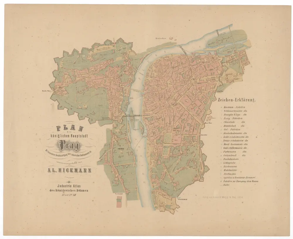 Plan der königlichen Hauptstadt Prag