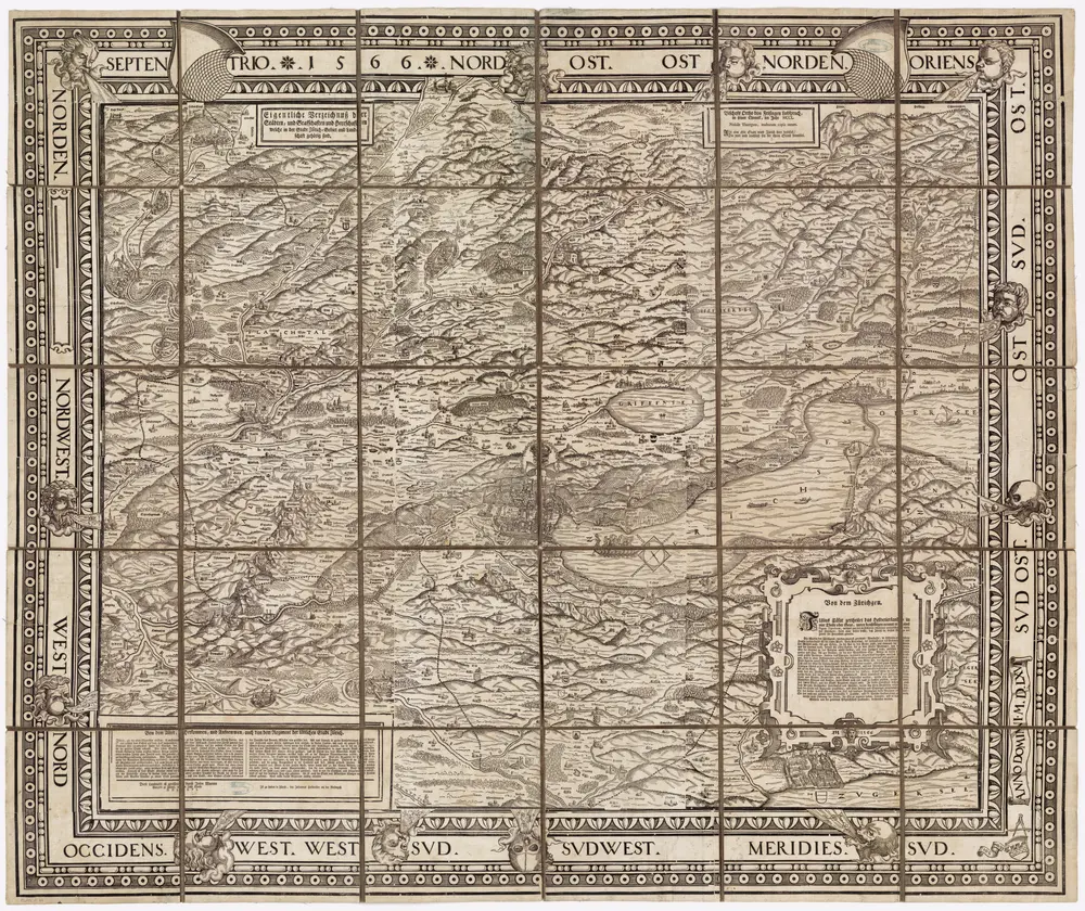 Karte des Zürcher Gebiets (Murer-Karte) von 1566