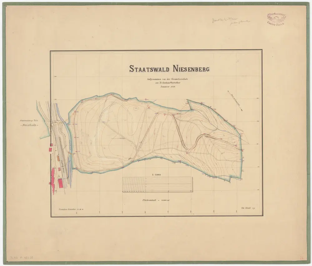 Kyburg, Töss, Illnau-Effretikon (damals Illnau), Schlatt: Staatswaldung: Töss: Niesenberg; Grundriss