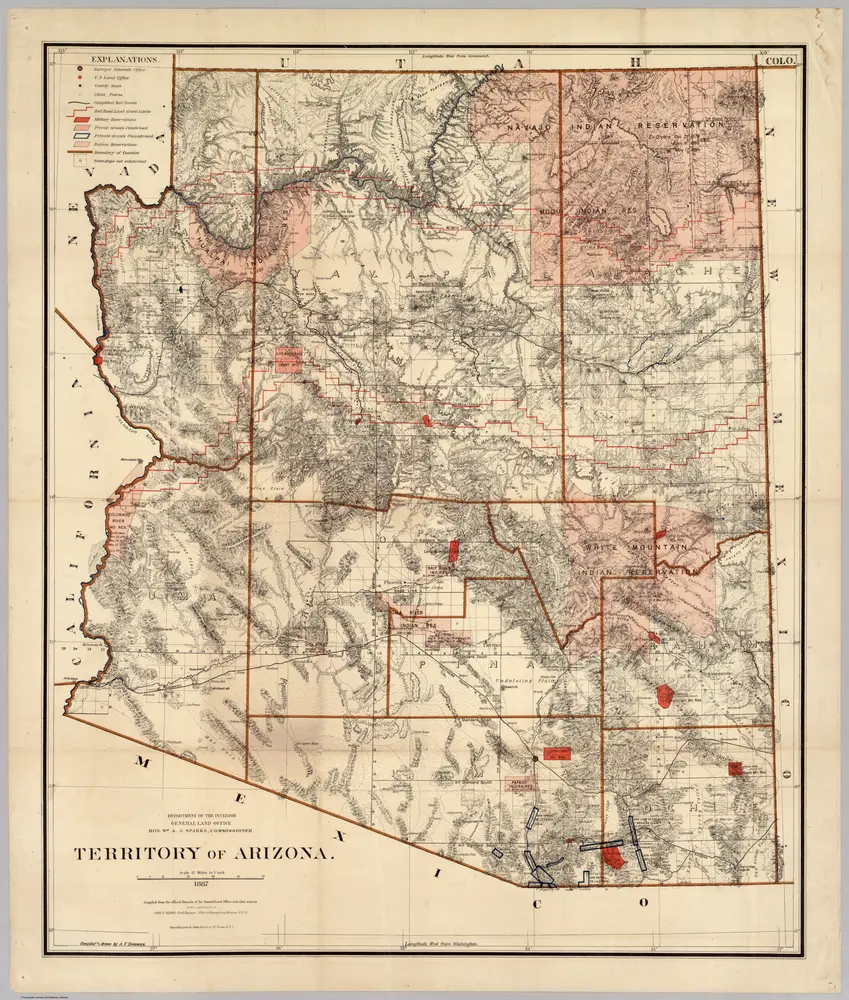 Territory Of Arizona, 1887