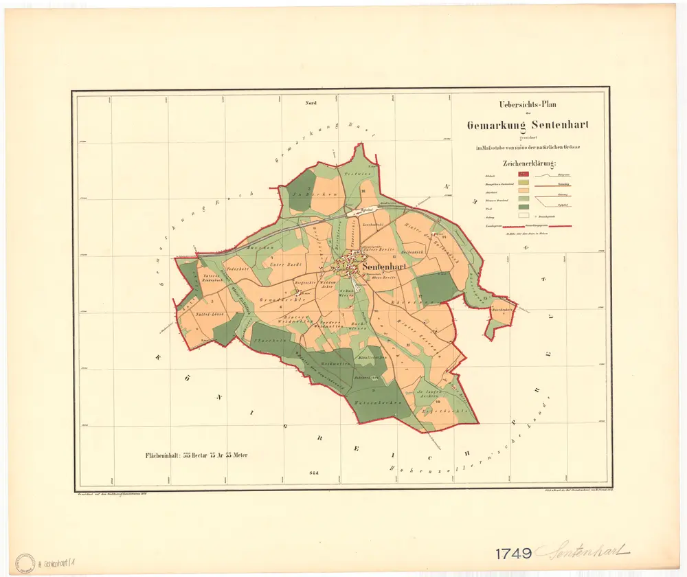 Sentenhart, Wald, SIG. GLAK H-1 Gemarkungspläne