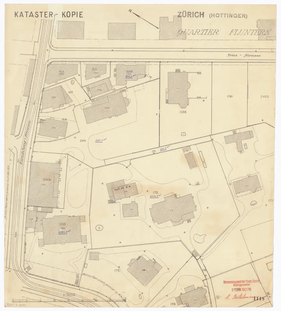 Wohnhaus Zum Freudenberg, Zürichbergstrasse 6: Situationsplan