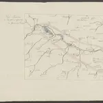 HZAN GA 100_Nr. 663_ : Jägerndorf; "Marche à Jägerndorf" [Kriegskarte];ohne Verfasser;ohne Maßstab;26 x 16,5 cm;Kartenrand: Posnitz-Hochkretscham-Nessidel; Jägerndorf-Guntersdorf-Talibnitz; Zossen-Zossig-Schlakau; Cosnitz-Odersch-Jitschowitz;Papier; Federzeichnung; Ortschaften angedeutet; Gewässer in Wasserfarben; Truppenstellungen in Wasserfarben.