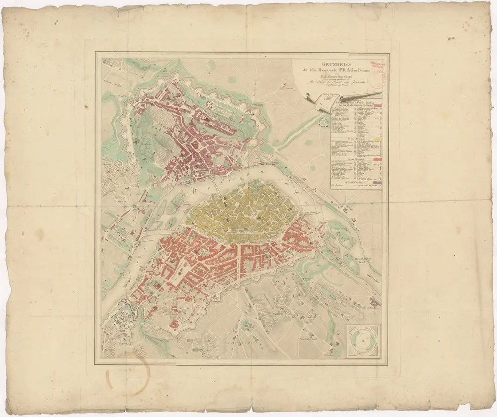 Grundriss der kön. Hauptstadt Prag in Böhmen