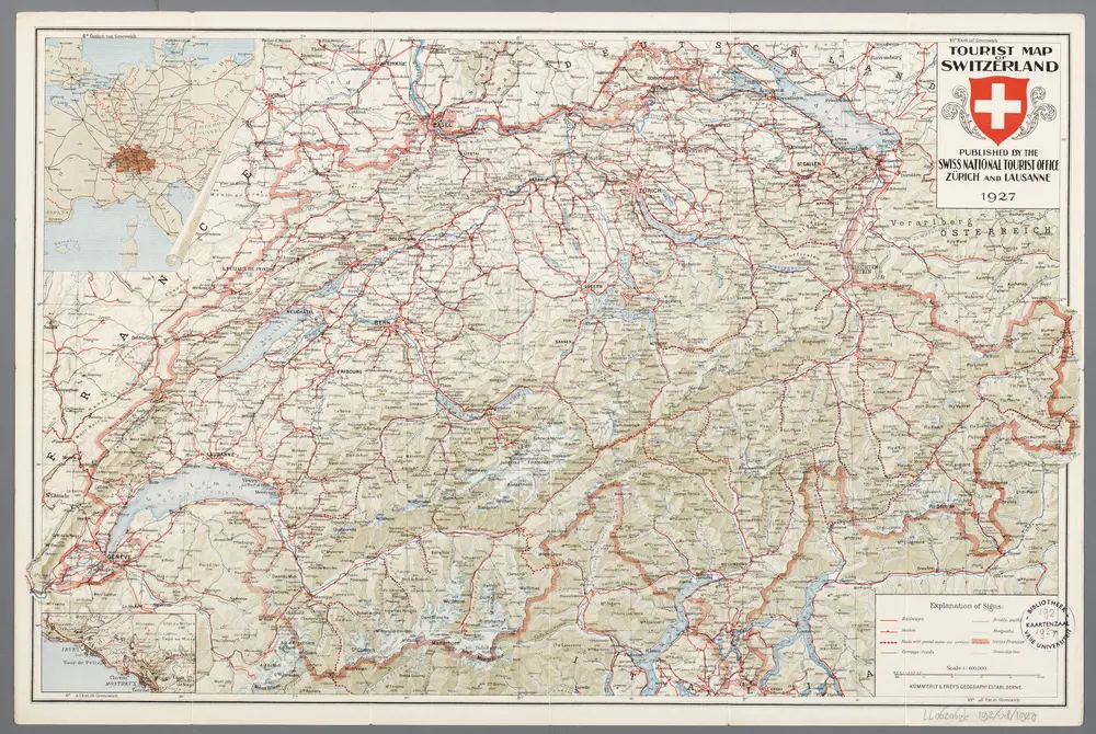 [Recto], uit: Tourist map of Switzerland