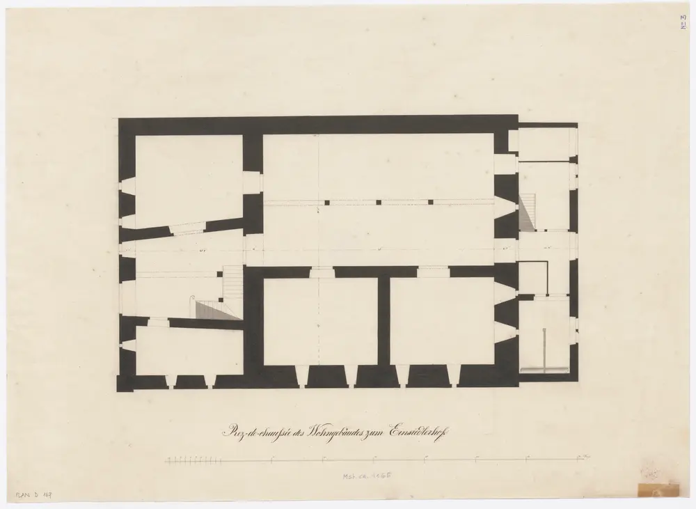 Einsiedlerhof (später Zürcherhof), Limmatquai 4: Erdgeschoss (Rez-de-Chaussée); Grundriss