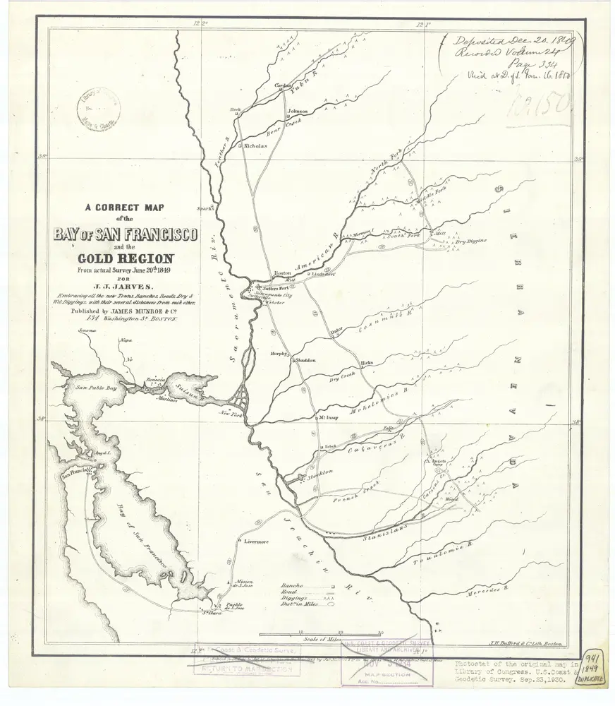 A Correct Map of the Bay of San Francisco and the Gold Region