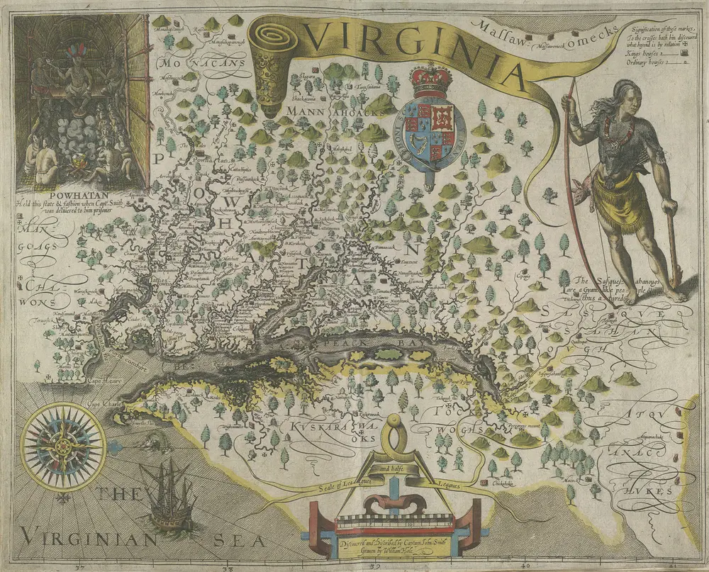 Travels through Virginia. [From Theodor de Bry's 'America', Vol. I, 1590].