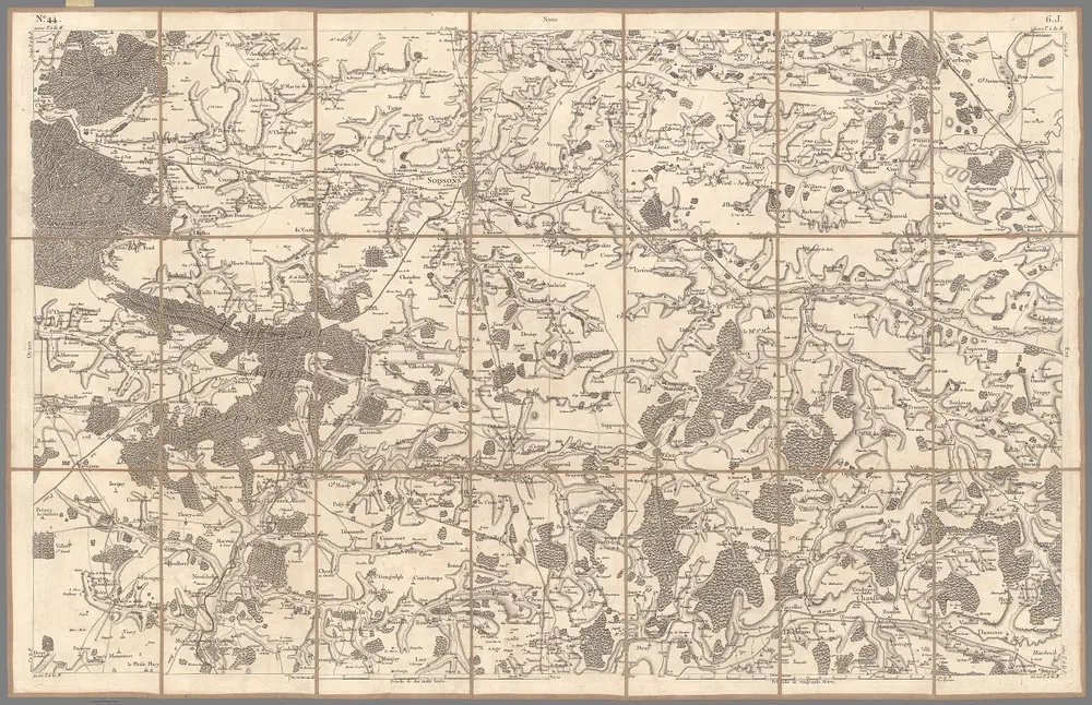 44 Soissons. (Cassinni. Environs De Paris)