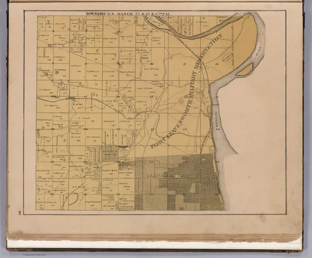 Township 8 S, Range 22 & 23 E., Leavenworth County, Kansas