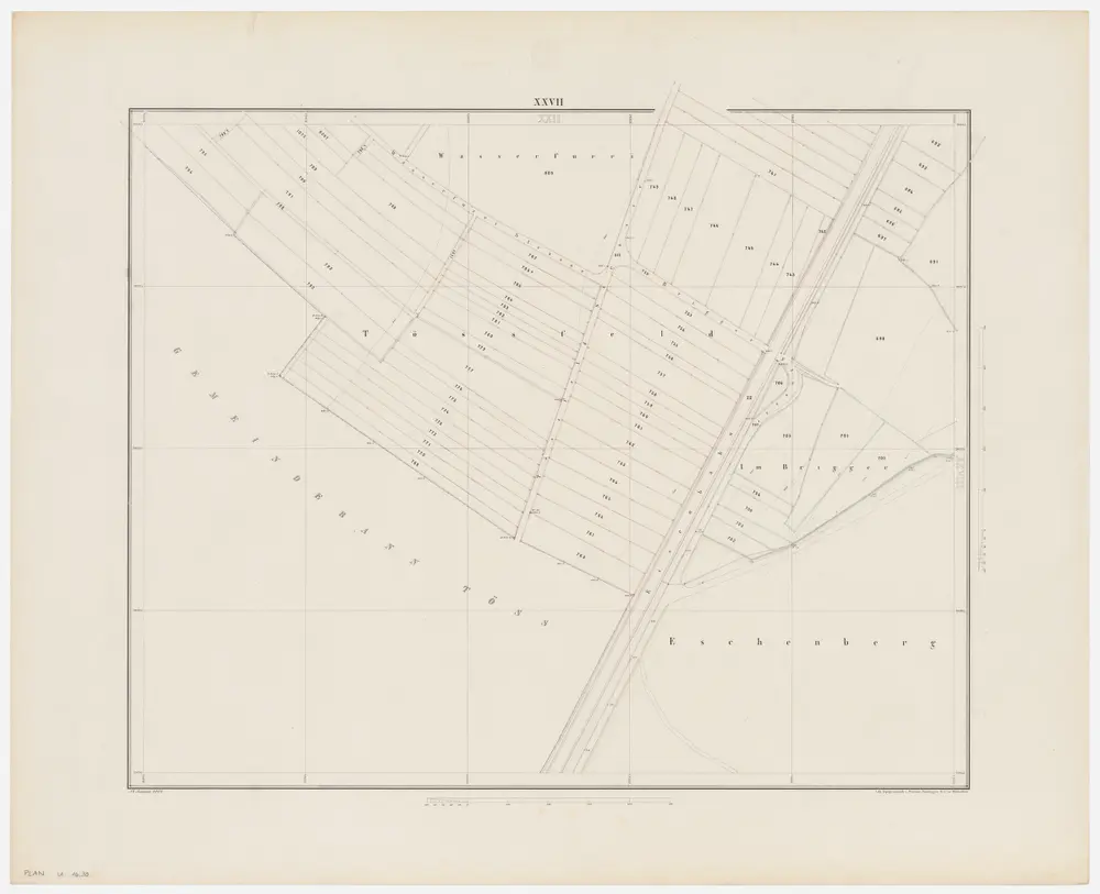 Winterthur: Gemeinde; Grundpläne: Blatt XXVII: Wasserfurri, Tössfeld und Im Brigger; Situationsplan