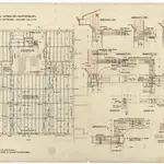 Winterthur: Kantonsspital, Hauptgebäude, Aufbau, Balkenlage über dem 3. Stock des Mittelbaus; Ansichten und Querschnitte (Nr. 134)