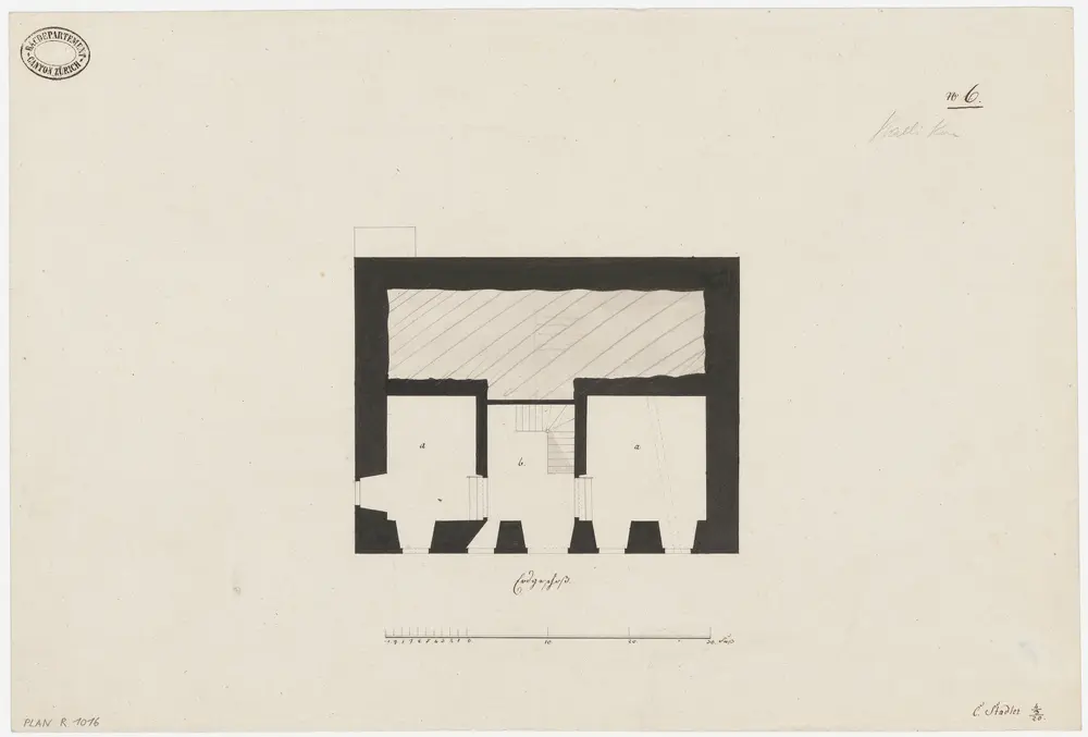 Stallikon: Pfarrhaus, Erdgeschoss; Grundriss (Nr. 6)