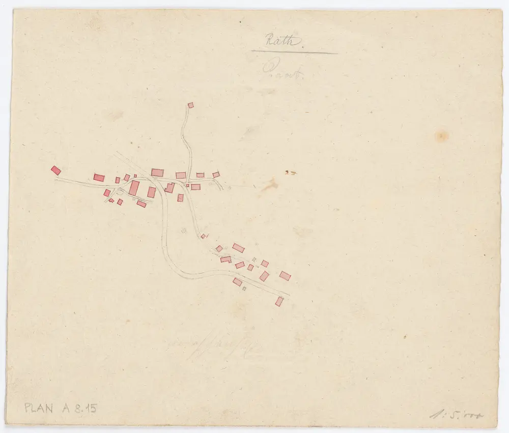 Vorlagen für die Topographische Karte des Kantons Zürich (Wild-Karte): Bezirk Dielsdorf: Ortsplan: Raat