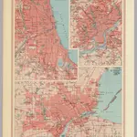 United States of America  - (Chicago, Detroit, and Philadelphia).  Pergamon World Atlas.