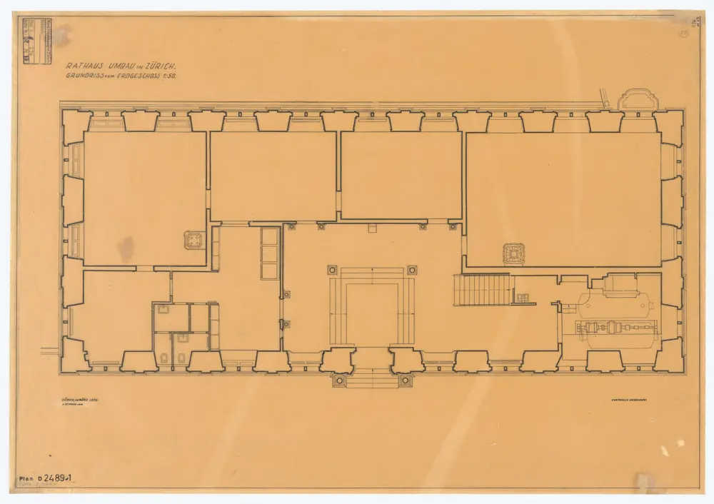 Rathaus: Umbau: Erdgeschoss; Grundriss