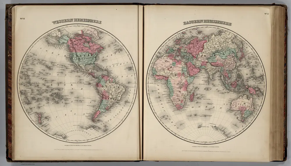 Western Hemisphere.  Eastern Hemisphere.