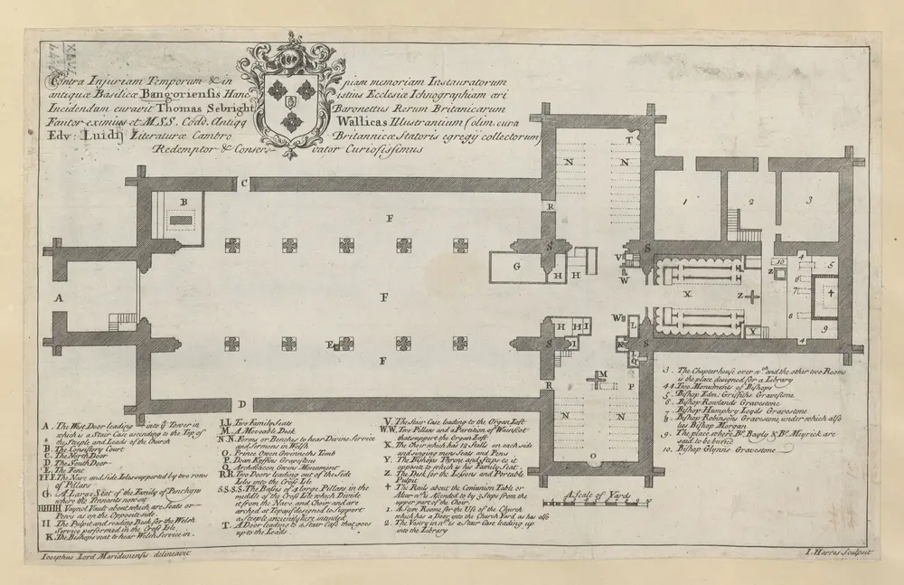 Contra Injuriam Temporum & in piam memoriam Instauratorum antiquæ Basilicæ Bangoriensis Hanc- istius Ecclesiæ Ichnographium ari Incidendum ;