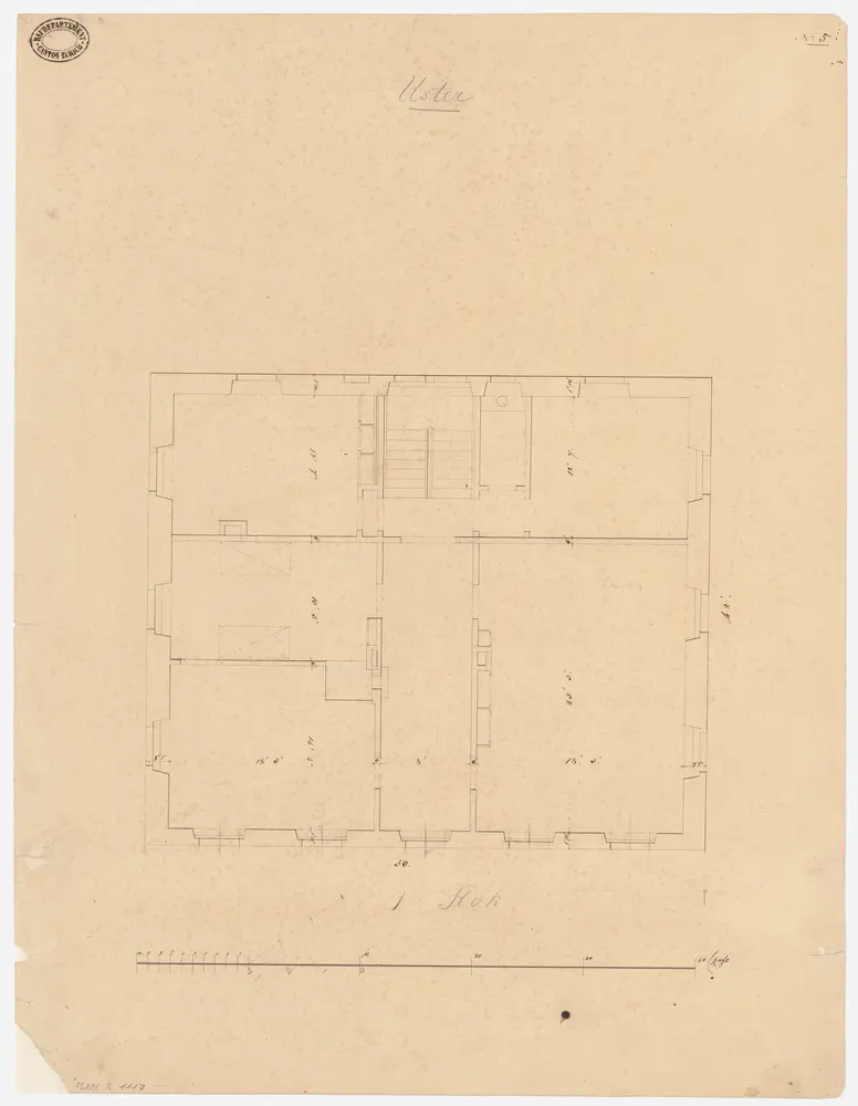 Uster: Pfarrhaus, 1. Stock; Grundriss (Nr. 5)