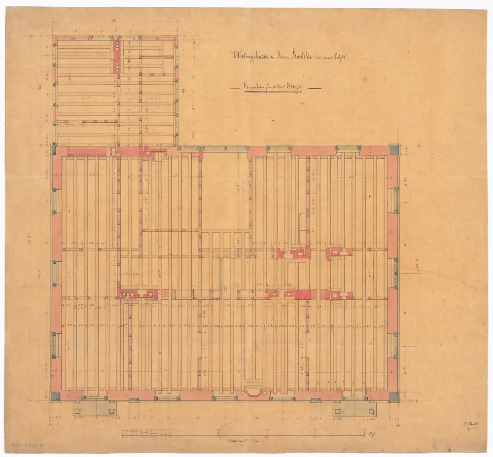 Goedecke-Haus, Seefeldstrasse 9: 3. Stock; Grundriss