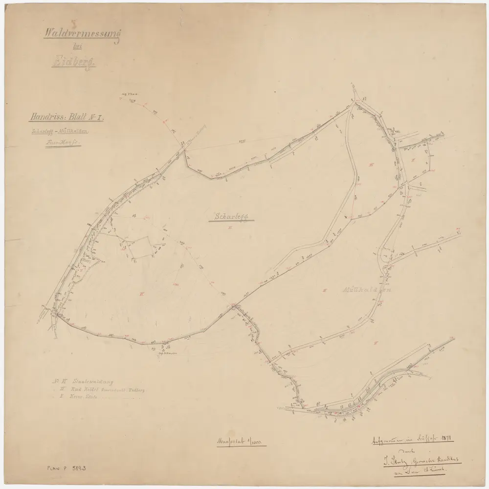 Seen, Winterthur: Staats- und Privatwaldungen: Seen: Staatswaldungen und Privatwaldungen Schartegg und Mülihalden (Müllhalden); Grundriss