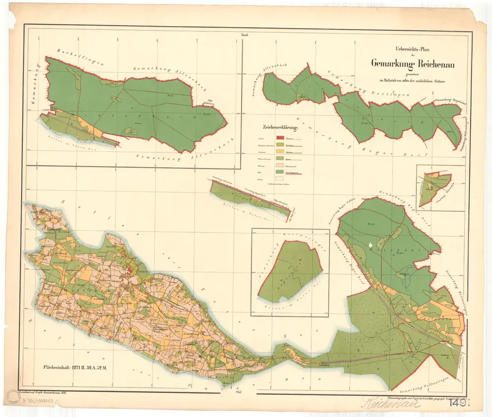 Reichenau, KN. GLAK H-1 Gemarkungspläne