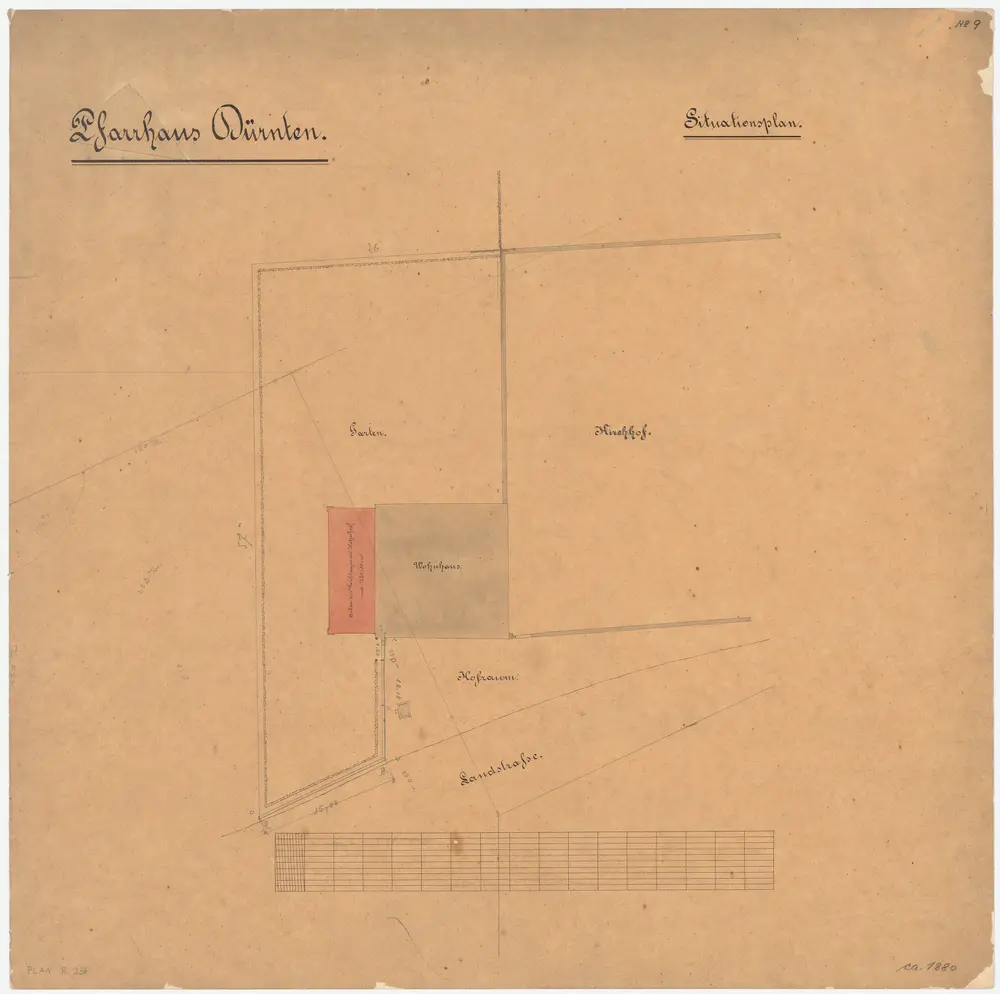 Dürnten: Pfarrhaus und Umgebung; Grundriss (Nr. 9)