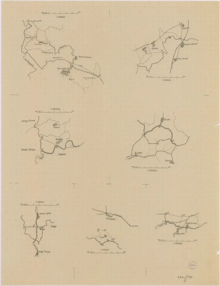 Sbírka map a diagramů použitých na mírových konferencích v Paříži v letech 1919 - 1920