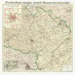 Podrobná mapa země Moravskoslezské