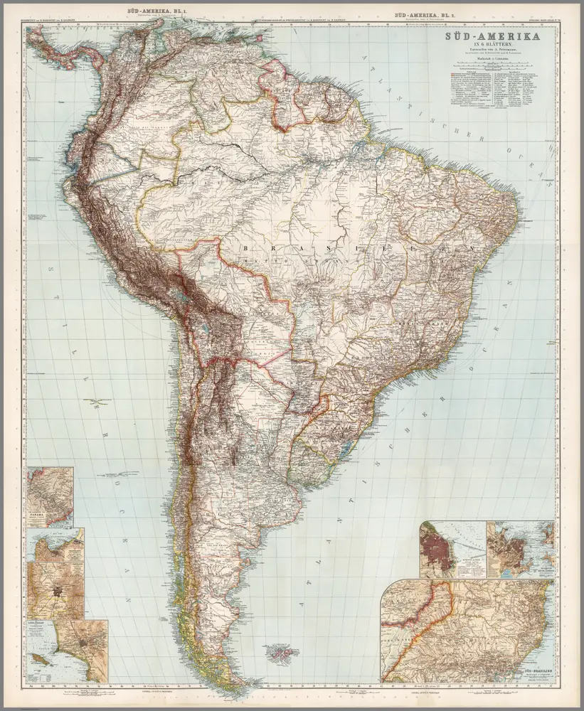 Composite Map:  95-100.  Sued-Amerika in 6 Blaettern.