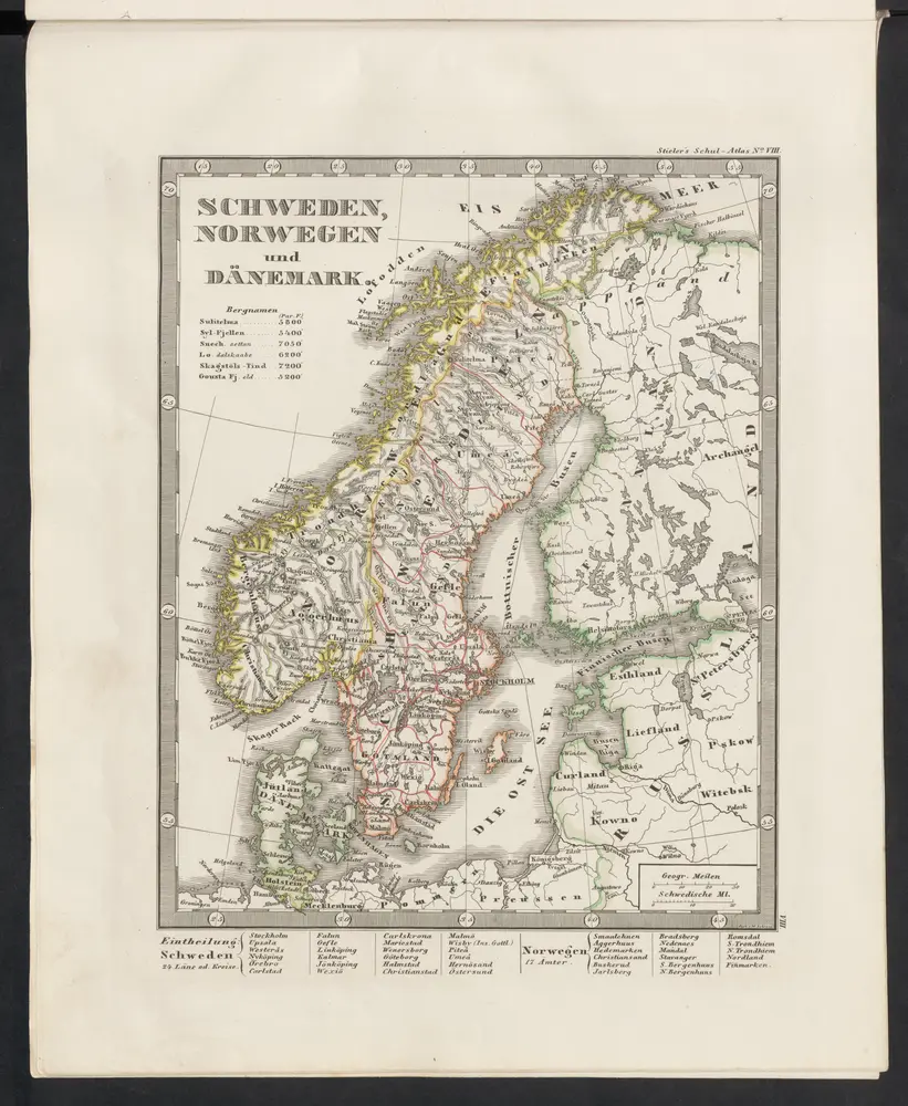 Schweden, Norwegen und Dänemark