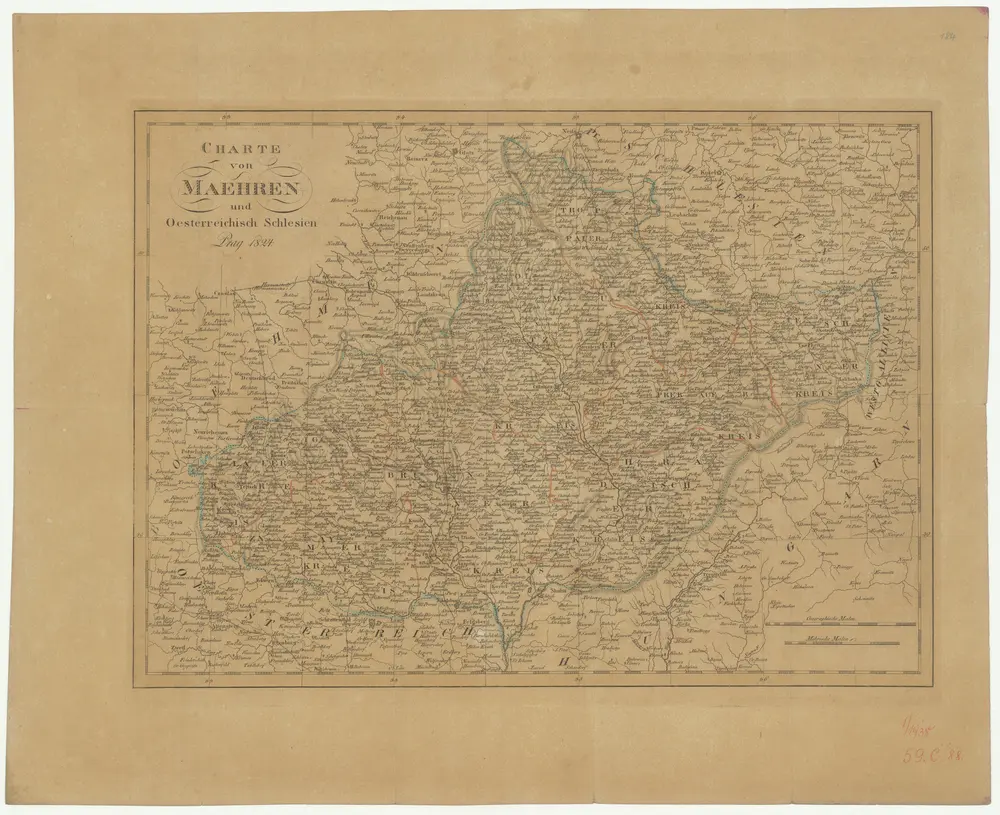 Charte von Maehren und Oesterreichisch Schlesien