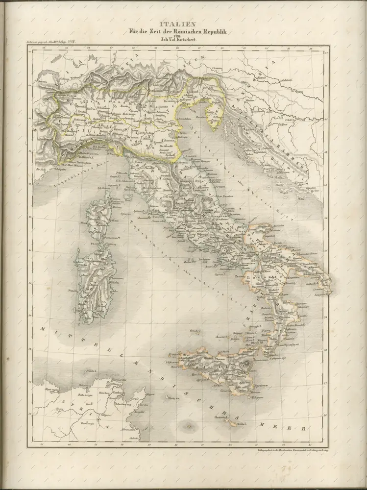 mapa z atlasu "Historisch-geographischer Atlas zu den Lehrbüchern der Weltgeschichte"