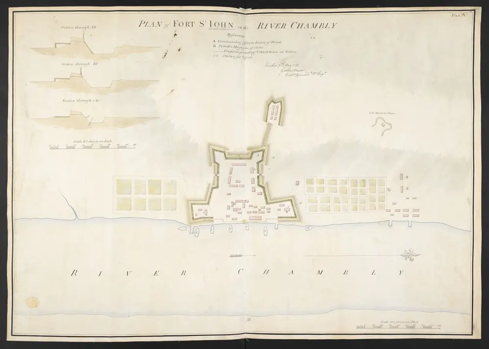 PLAN of FORT St. IOHN on the RIVER CHAMBLY