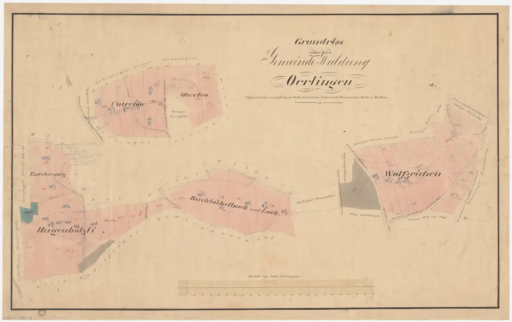 Kleinandelfingen: Gemeindewaldung Oerlingen: Hugenhölzli, Buechbüelbuck (Buchbühelbuck), Loch, Wolfzeichen, Unterloo, Oberloo; Grundrisse