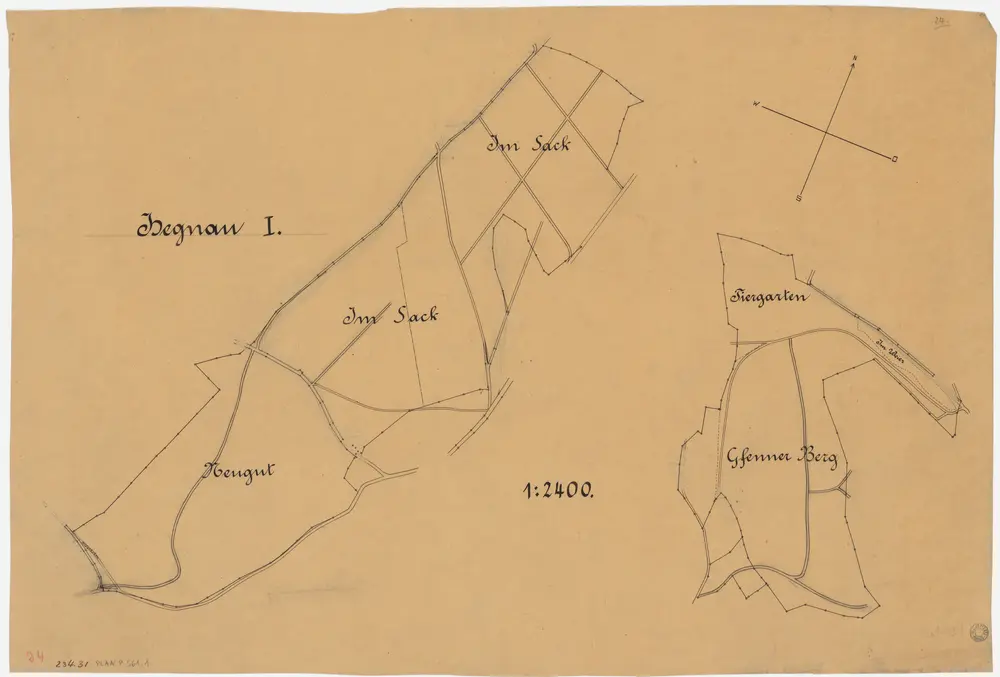 Volketswil: Genossenschaftswaldung Hegnau: Neuguet, Sack, Tiergarten, Gfännerberg (Gfennerberg); Grundriss (I)