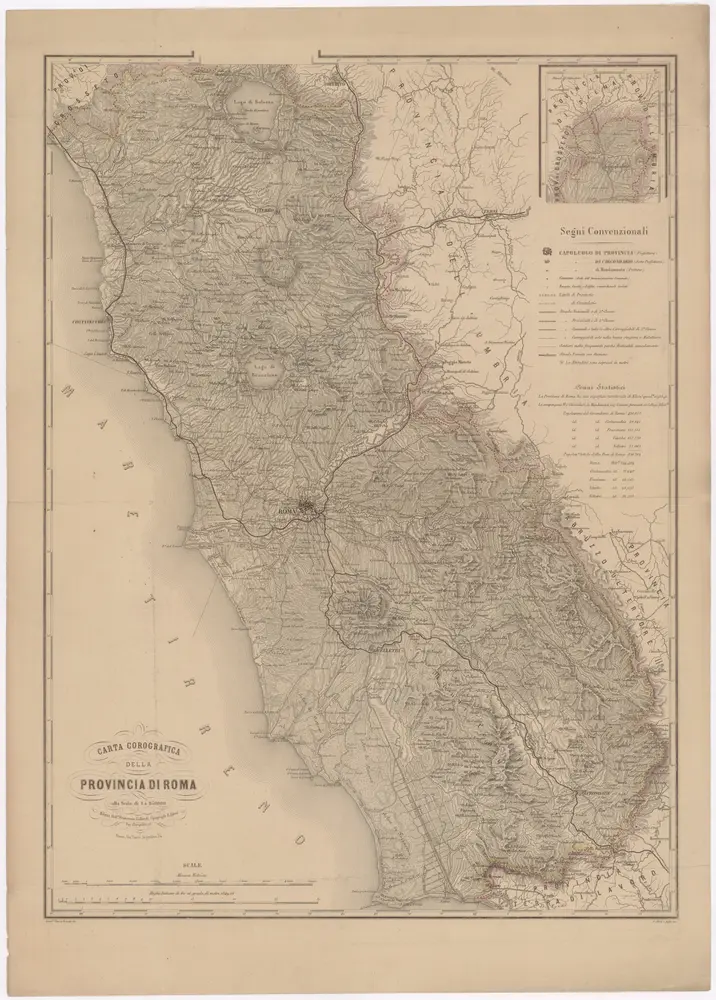 Carta corografica della provincia di Roma