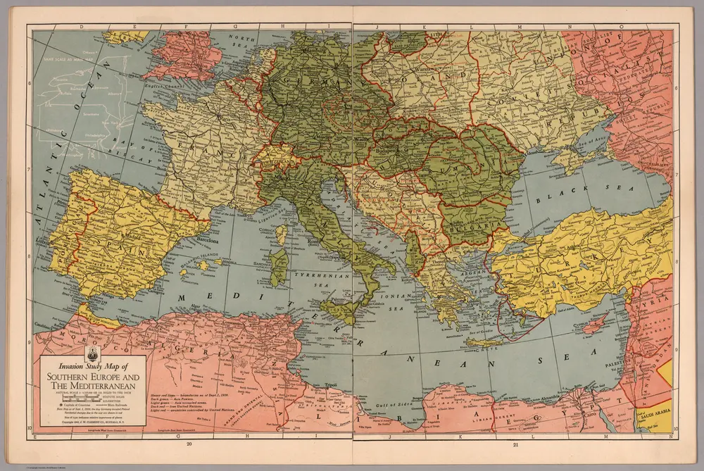 Invasion Study map of Southern Europe and Mediterranean