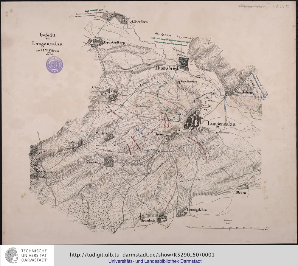 Gefecht bei Langensalza am 15ten Februar 1761