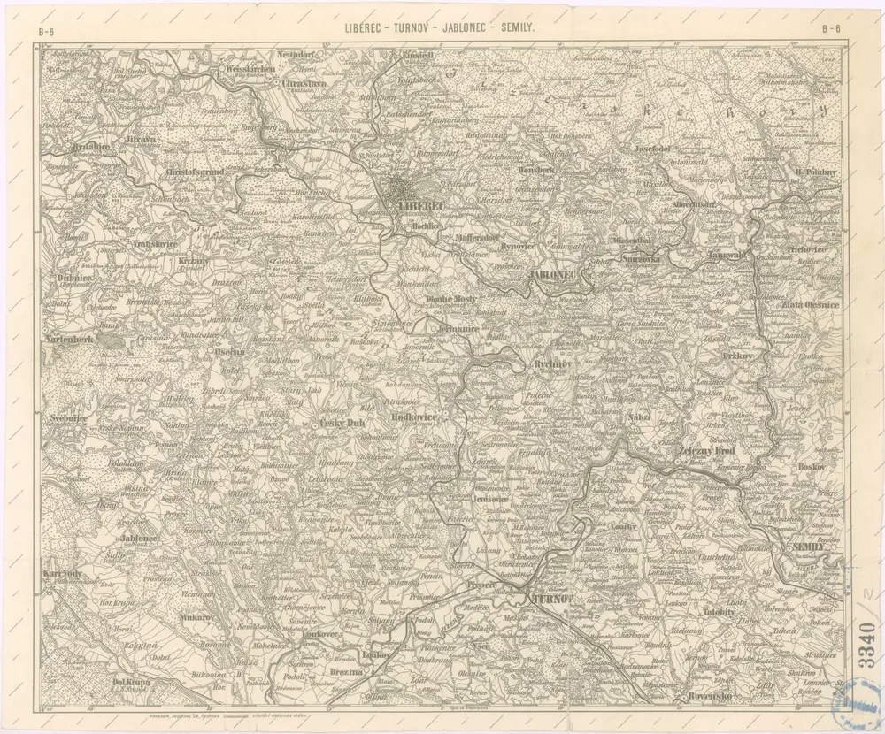 Podrobná místopisná mapa Království Českého