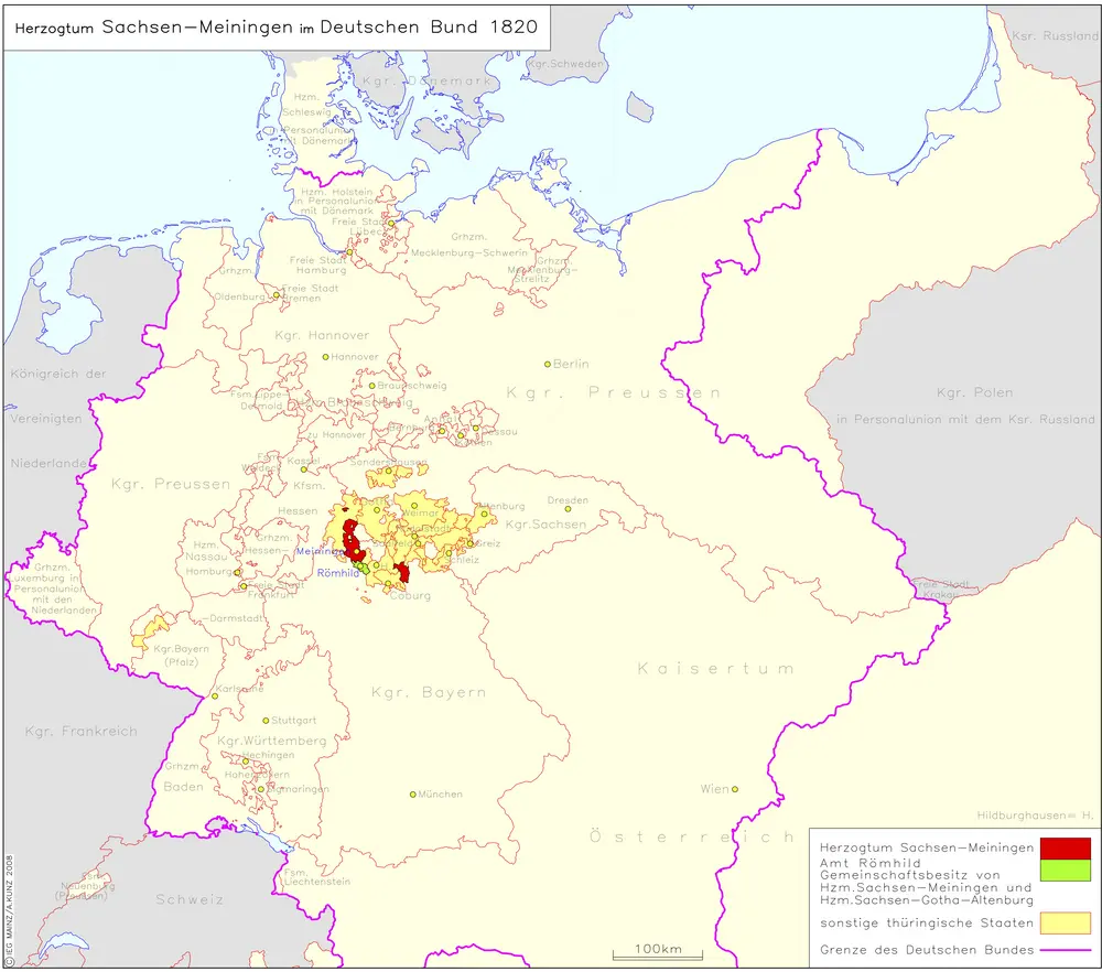 Herzogtum Sachsen-Meiningen im Deutschen Bund 1820