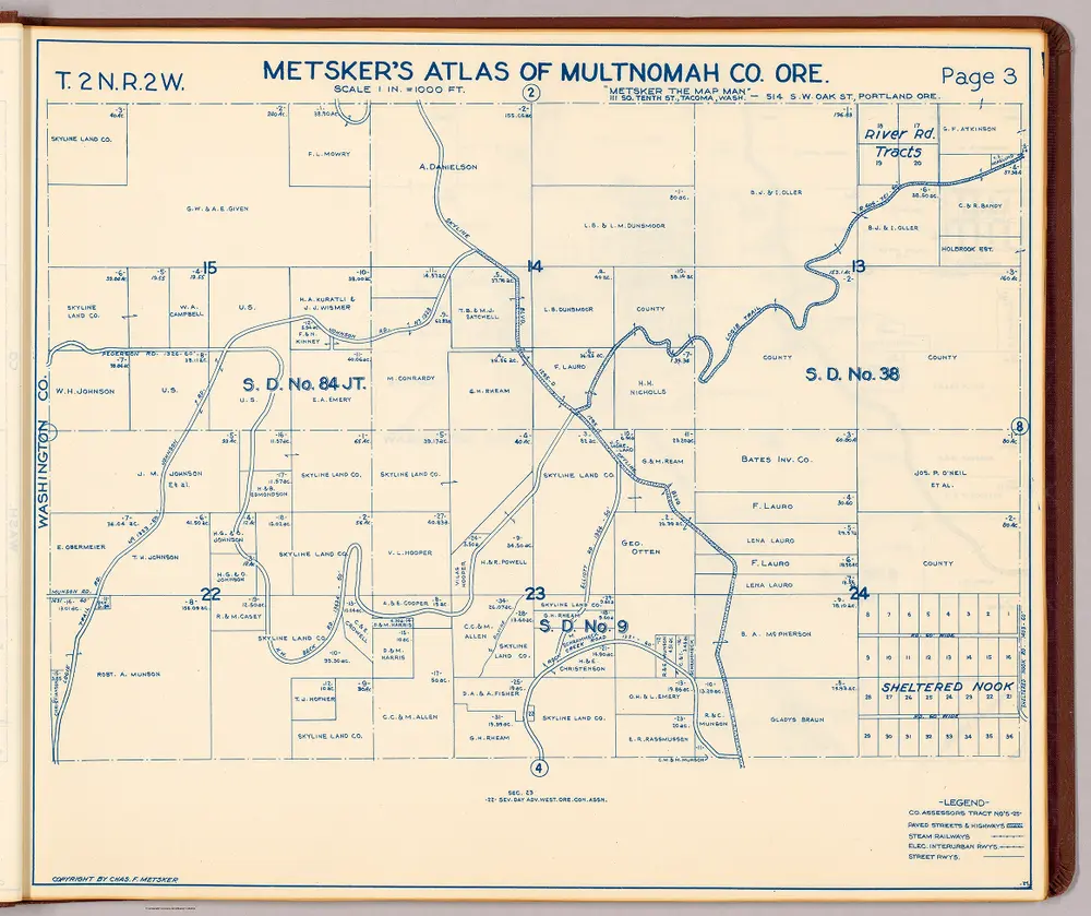 T. 2 N. R. 2 W. Sections 13-15, 22-24