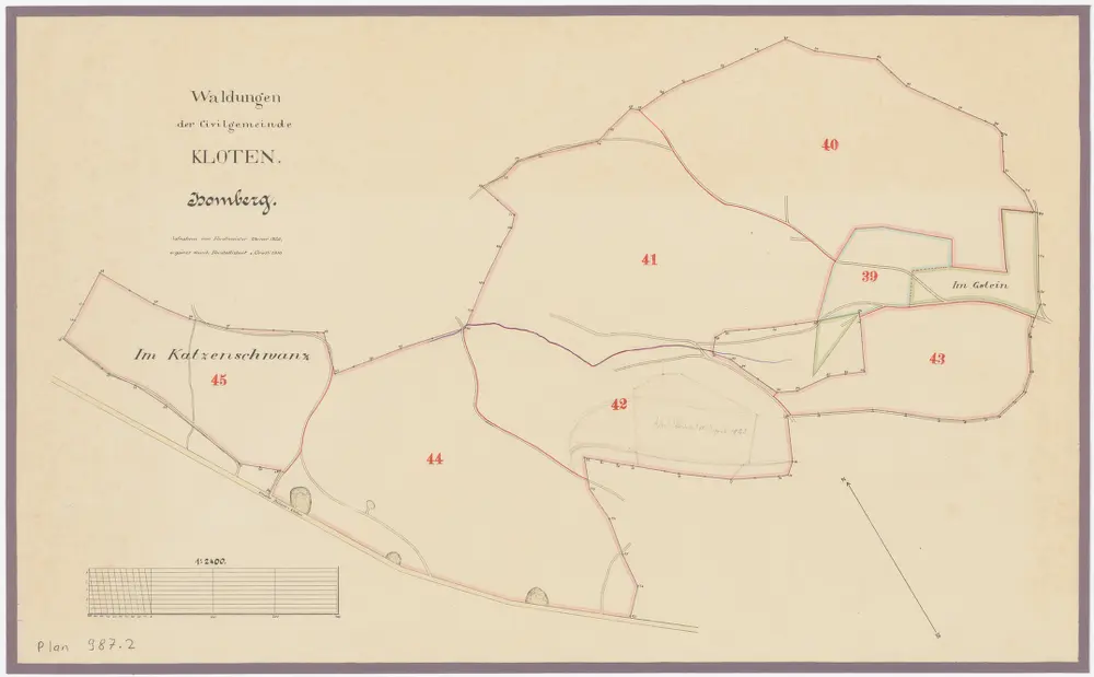 Kloten: Zivilgemeindewaldungen: Homberg; Grundriss