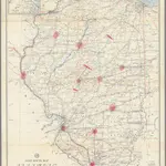 Post Route Map of the State of Illinois Showing Post Offices ... July 15, 1952.