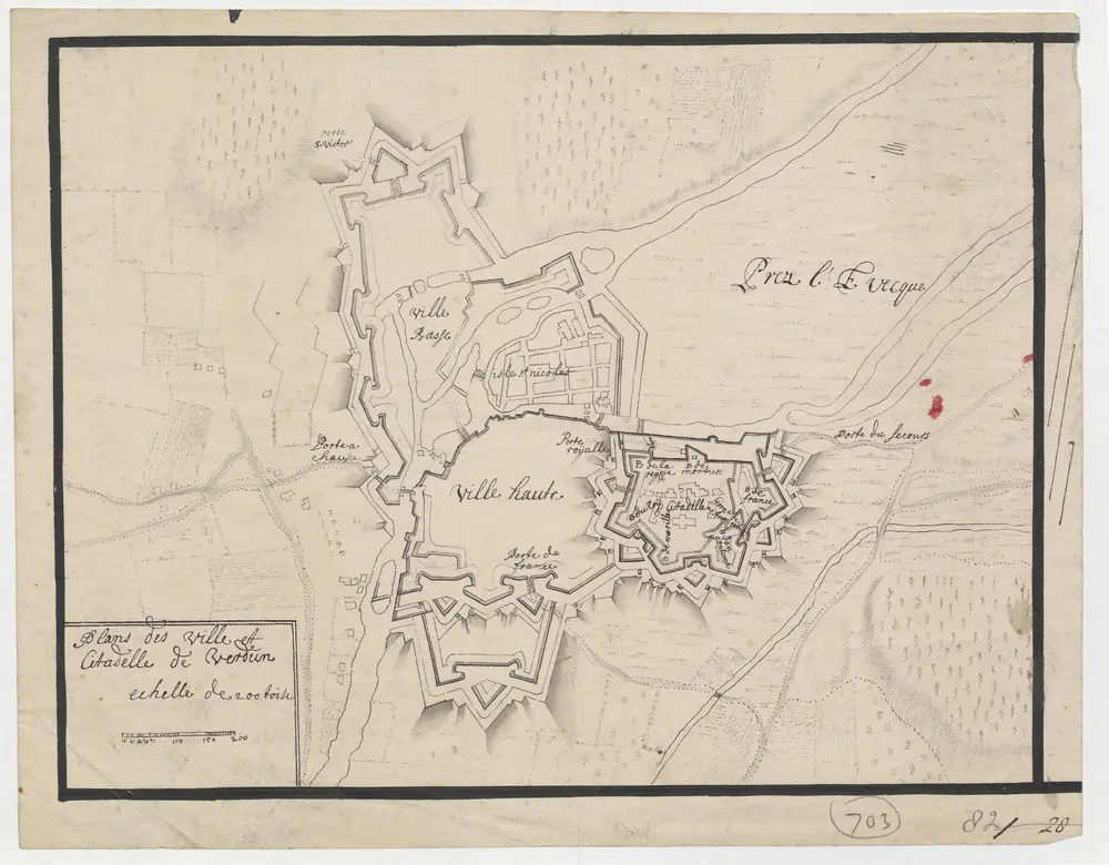 Plans des ville et citadelle de Verdun