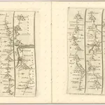 mapa z atlasu "The Roads through England delineated or, Ogilby ́s Survey, Revised, Improved, and Reduced to a Size portable for the Pocket By John Senex F, R, S. Being an Actual Survey of all the Principal Roads of England, And Wales, Distinctly laid down on one hundred "