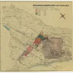 Horgen: Kohlebergwerk Käpfnach, Bereiche Gottshalden und Gwandlen, Kohlevorkommen und bisherige Abbaugebiete von vor 1902 bis 1947; Übersichtsplan