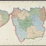 Uibersichts-Karte der Katastral-Gemeinden und Steueramts-Bezirke in Schlesien